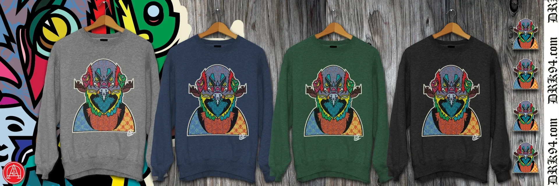 DRK94 artwork applied to apparel