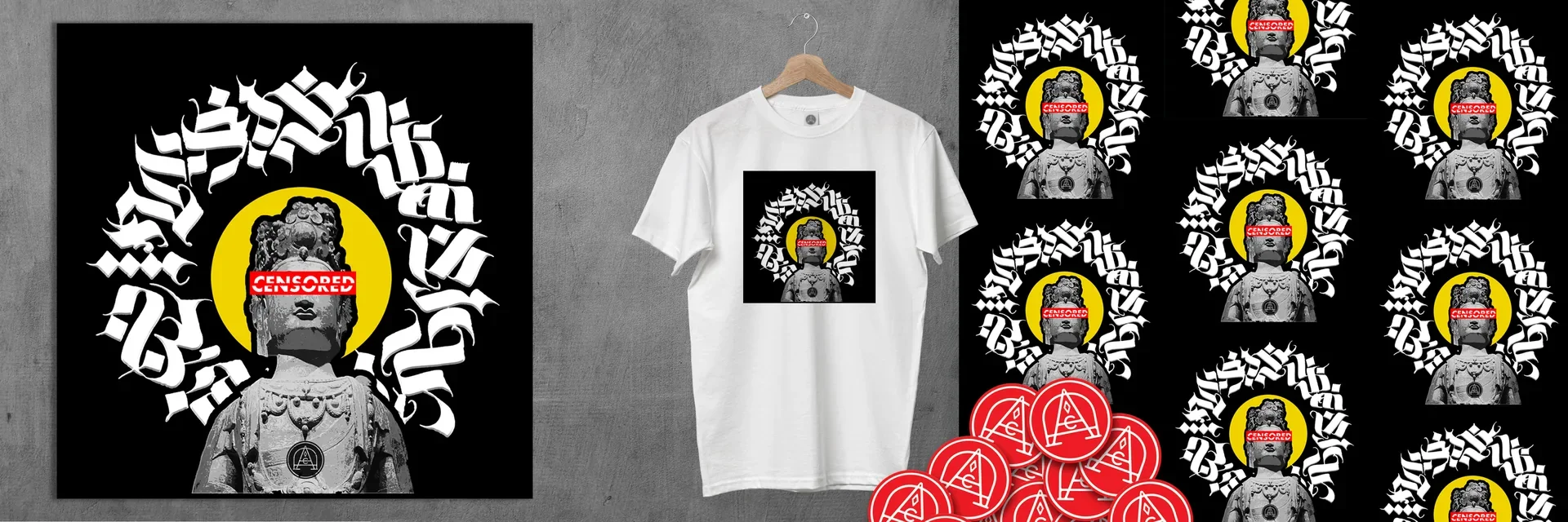 DRK94 artwork applied to apparel