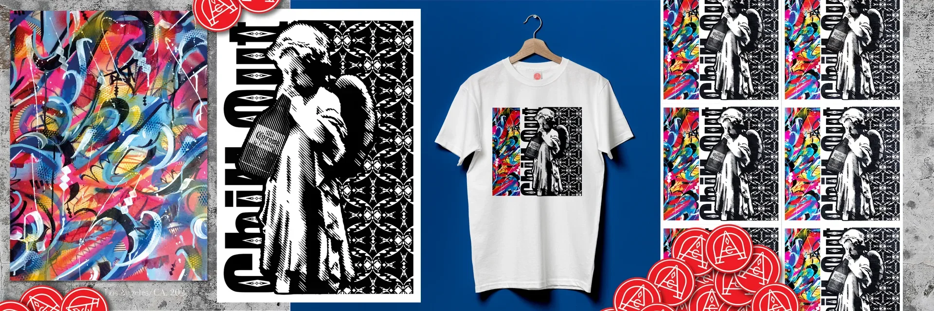 DRK94 artwork applied to apparel