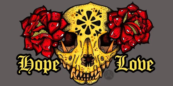 Chihuahua Skull & Roses